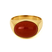 Anello - 18 carati Oro giallo - 2.50ct. tw. Corniola