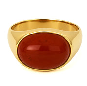 Anello - 18 carati Oro giallo - 2.50ct. tw. Corniola