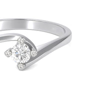 Anello - 18 carati Oro bianco - 0.31ct. tw. Diamante (Naturale)