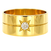 Anello - 18 carati Oro giallo - 0.12ct. tw. Diamante (Naturale)