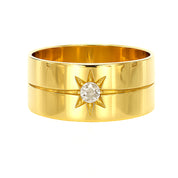 Anello - 18 carati Oro giallo - 0.12ct. tw. Diamante (Naturale)