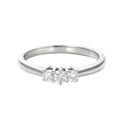 Anello - 18 carati Oro bianco - 0.27ct. tw. Diamante (Naturale)