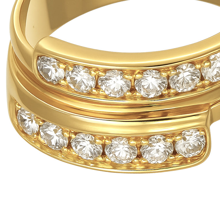 Anello - 18 carati Oro giallo - 0.36ct. tw. Diamante (Naturale)