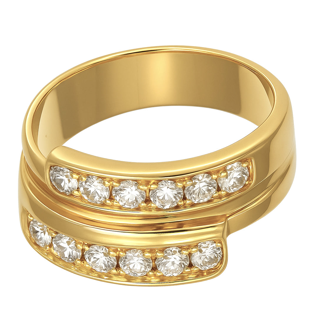 Anello - 18 carati Oro giallo - 0.36ct. tw. Diamante (Naturale)