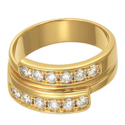 Anello - 18 carati Oro giallo - 0.36ct. tw. Diamante (Naturale)