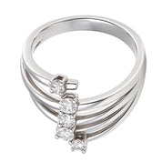 Anello - 18 carati Oro bianco - 0.48ct. tw. Diamante (Naturale)