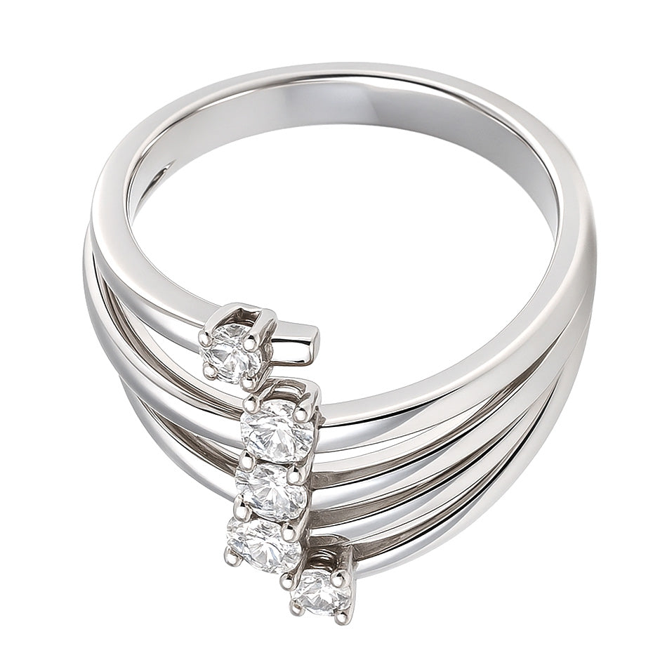 Anello - 18 carati Oro bianco - 0.48ct. tw. Diamante (Naturale)