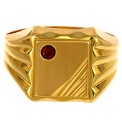 Anello - 18 carati Oro giallo - 0.05ct. tw. Rubino