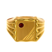 Anello - 18 carati Oro giallo - 0.05ct. tw. Rubino