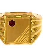 Anello - 18 carati Oro giallo - 0.05ct. tw. Rubino