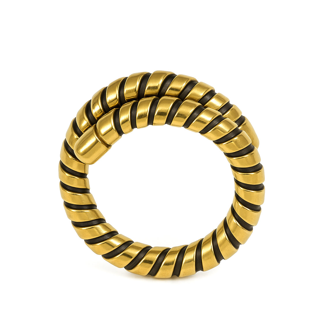 Anello - 18 carati Acciaio, Oro giallo