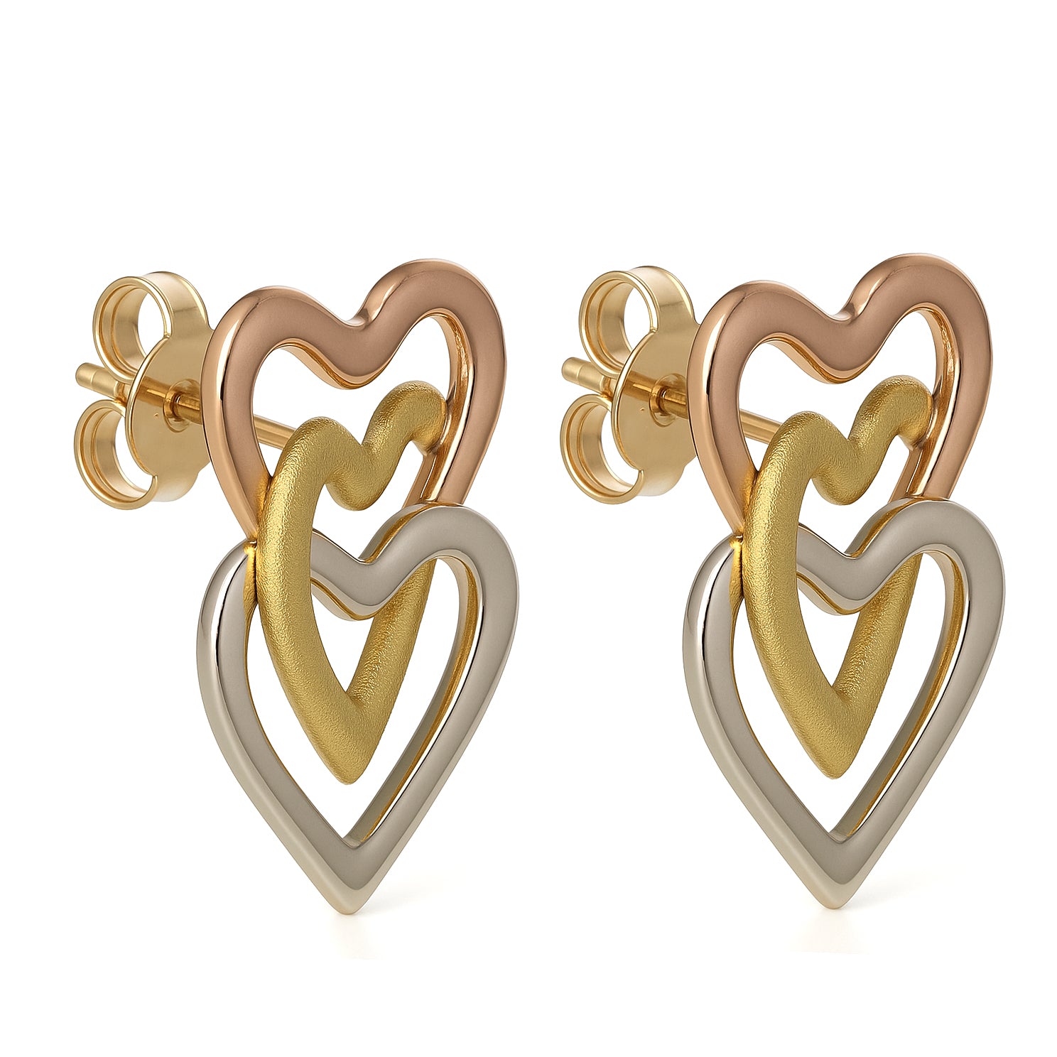 Orecchini - 18 carati Oro giallo, Oro rosa, Oro bianco