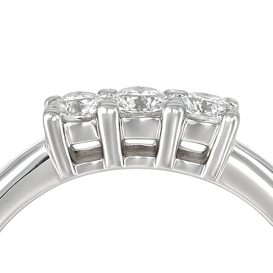 Anello - 18 carati Oro bianco - 0.24ct. tw. Diamante (Naturale)