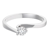 Anello - 18 carati Oro bianco - 0.15ct. tw. Diamante (Naturale)