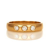 Anello - 18 carati Oro giallo - 0.18ct. tw. Diamante (Naturale)