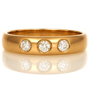 Anello - 18 carati Oro giallo - 0.18ct. tw. Diamante (Naturale)