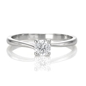 Anello - 18 carati Oro bianco - 0.20ct. tw. Diamante (Naturale)