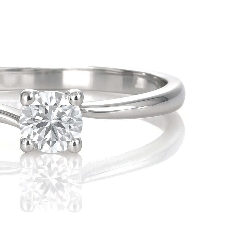 Anello - 18 carati Oro bianco - 0.20ct. tw. Diamante (Naturale)