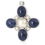 Ciondolo - 18 carati Oro bianco - 0.30ct. tw. Ametista - Diamante