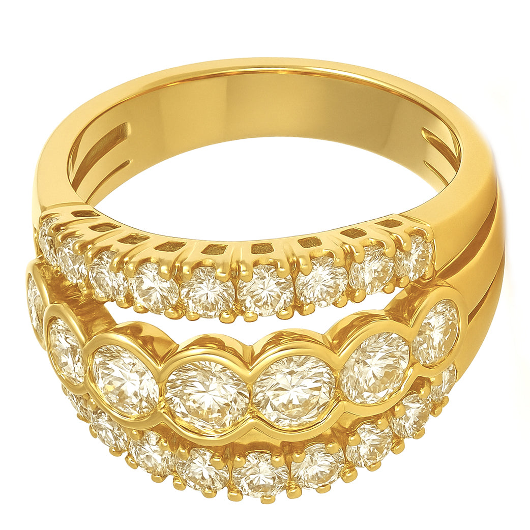 Anello - 18 carati Oro bianco - 0.80ct. tw. Diamante (Naturale)