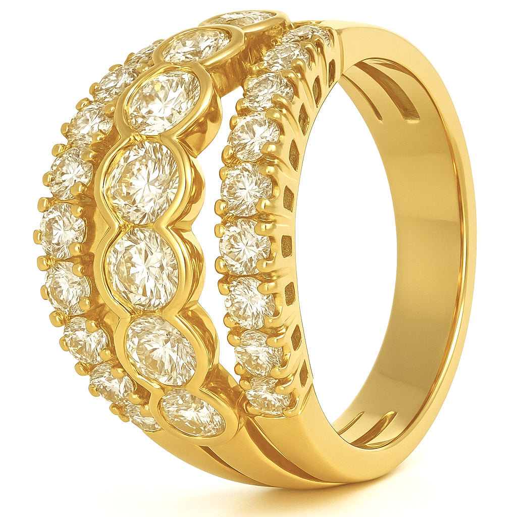 Anello - 18 carati Oro bianco - 0.80ct. tw. Diamante (Naturale)