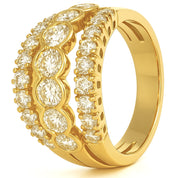 Anello - 18 carati Oro bianco - 0.80ct. tw. Diamante (Naturale)