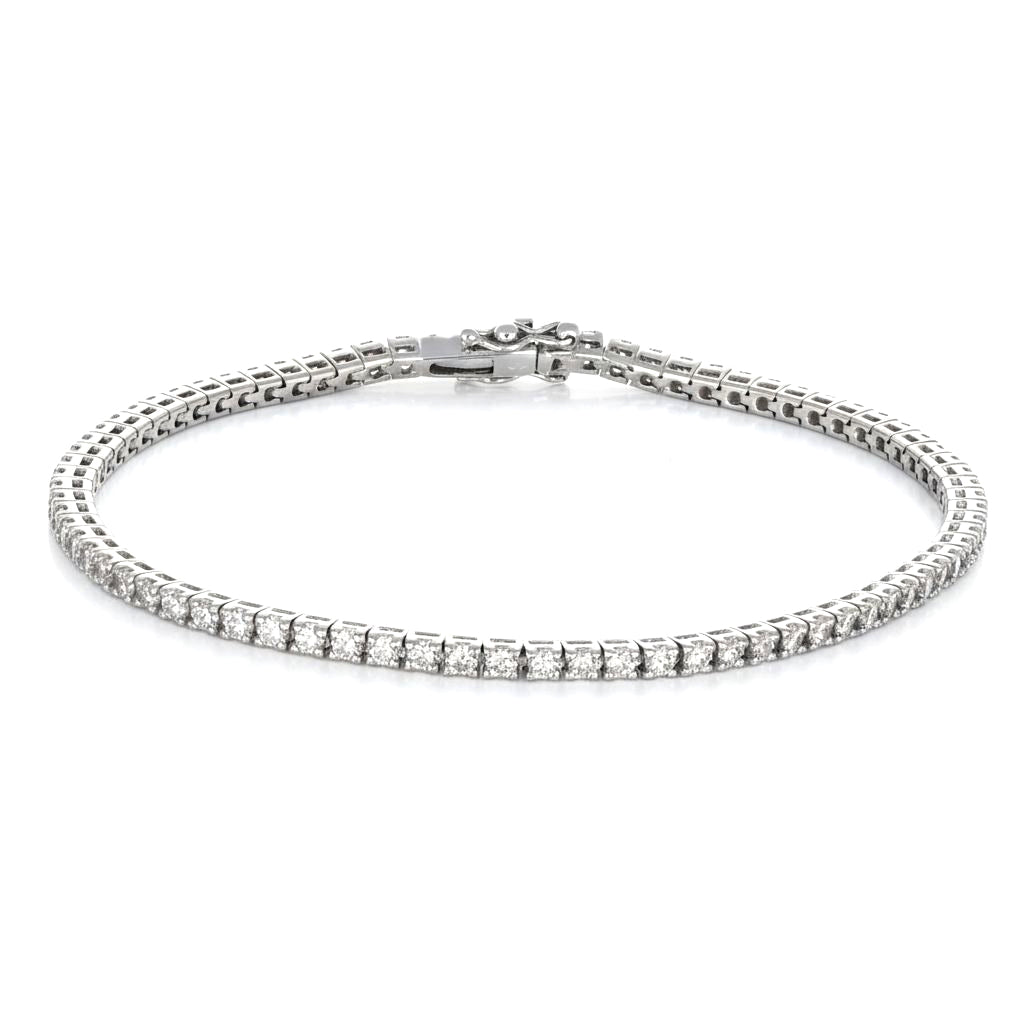 Bracciale - 18 carati Oro bianco - 2.23ct. tw. Diamante (Naturale)