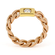 Anello - 18 carati Oro giallo - 0.15ct. tw. Diamante (Naturale)