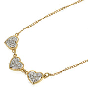 Collana con ciondolo - 18 carati Oro bianco, Oro giallo - 0.09ct. tw. Diamante (Naturale)