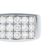 Anello - 18 carati Oro bianco - 1.60ct. tw. Diamante (Naturale)