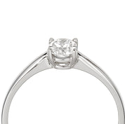 Anello - 18 carati Oro bianco - 0.25ct. tw. Diamante (Naturale)