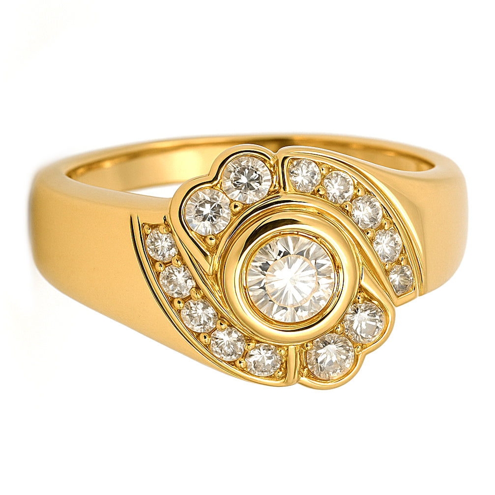 Anello - 18 carati Oro giallo - 0.73ct. tw. Diamante (Naturale)