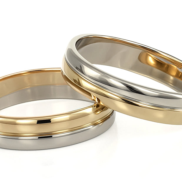 Anello - 18 carati Oro bianco, Oro giallo