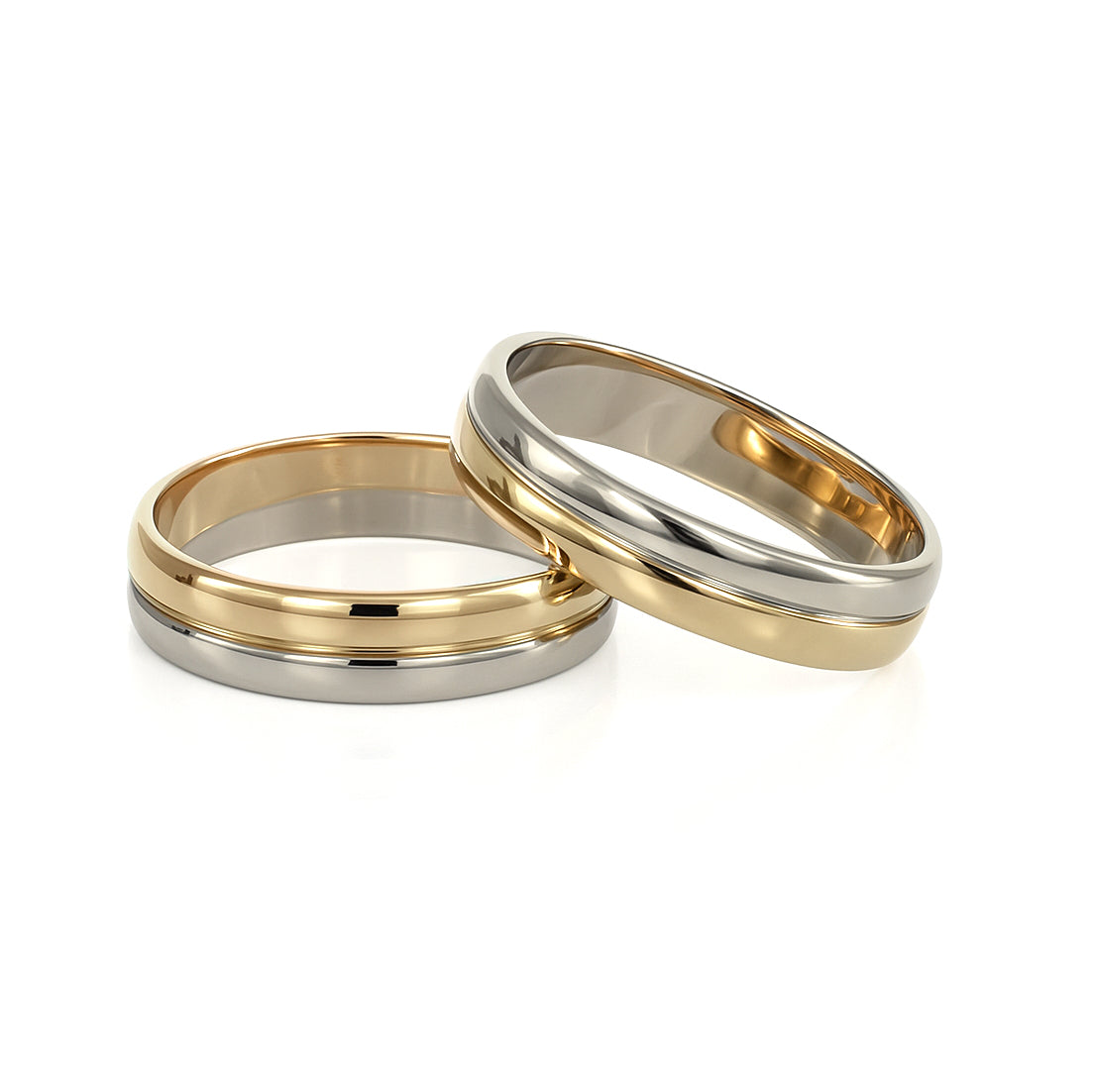 Anello - 18 carati Oro bianco, Oro giallo