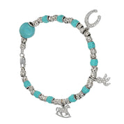 Bracciale - 18 carati Oro bianco - 0.92ct. tw. Turchese - Diamante