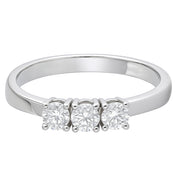 Anello - 18 carati Oro bianco - 0.24ct. tw. Diamante (Naturale)