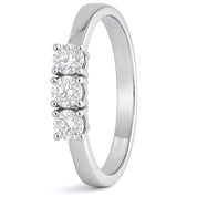 Anello - 18 carati Oro bianco - 0.24ct. tw. Diamante (Naturale)