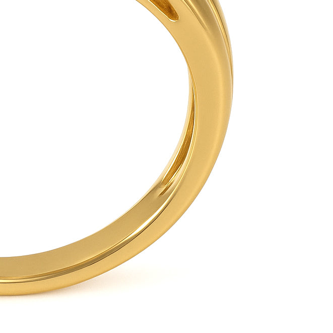 Anello - 18 carati Oro giallo - 0.82ct. tw. Zaffiro - Diamante
