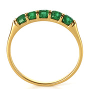 Anello - 18 carati Oro giallo - 0.60ct. tw. Smeraldo