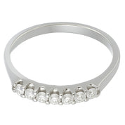 Anello - 18 carati Oro bianco - 0.14ct. tw. Diamante (Naturale)