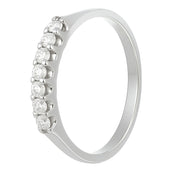 Anello - 18 carati Oro bianco - 0.14ct. tw. Diamante (Naturale)