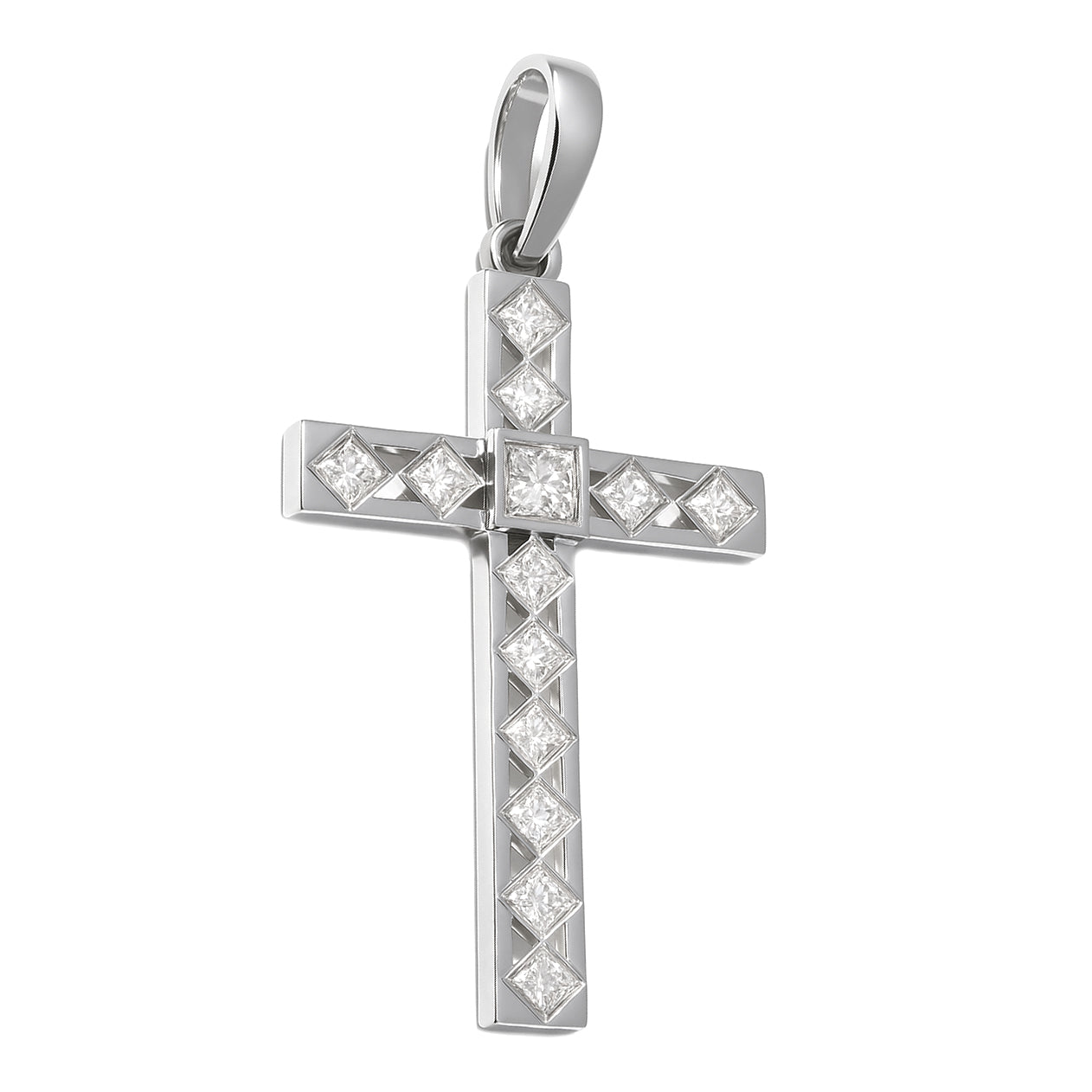 Ciondolo - 18 carati Oro bianco - 0.12ct. tw. Diamante (Naturale)