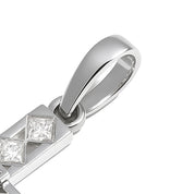 Ciondolo - 18 carati Oro bianco - 0.12ct. tw. Diamante (Naturale)