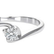 Anello - 18 carati Oro bianco - 0.20ct. tw. Diamante (Naturale)