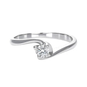 Anello - 18 carati Oro bianco - 0.20ct. tw. Diamante (Naturale)