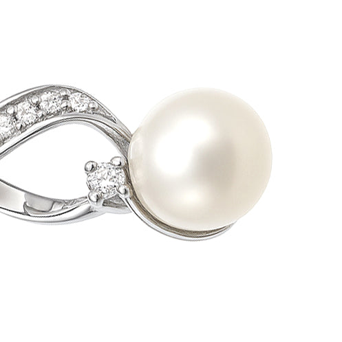 Ciondolo in Oro Bianco 18 carati -Perla Diamanti