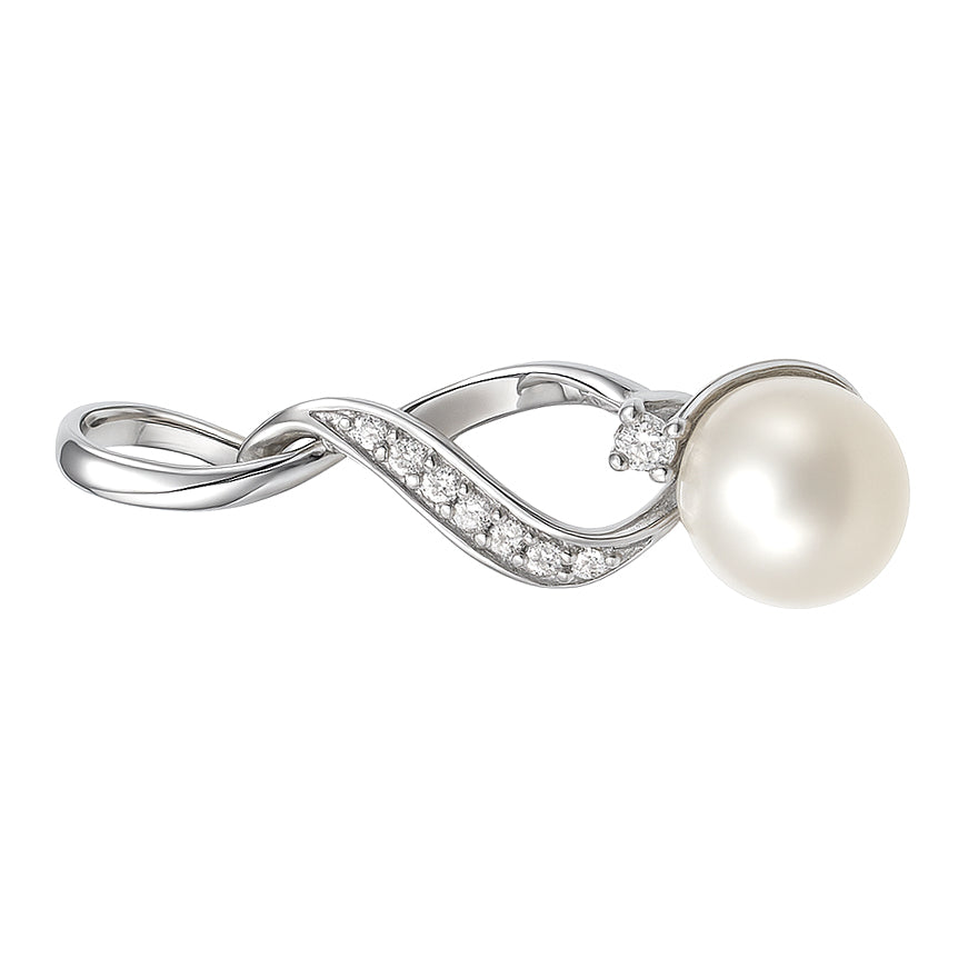 Ciondolo in Oro Bianco 18 carati -Perla Diamanti