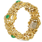 Bracciale - 18 carati Oro giallo - 7.50ct. tw. Giada - Diamante