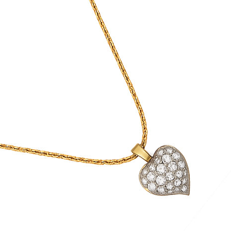 Collana con ciondolo - 18 carati Oro bianco, Oro giallo - 0.675ct. tw. Diamante (Naturale)