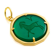 Ciondolo - 18 carati Oro giallo - 3.00ct. tw. Giada